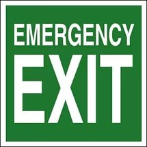 Emergency exit 150x150mm