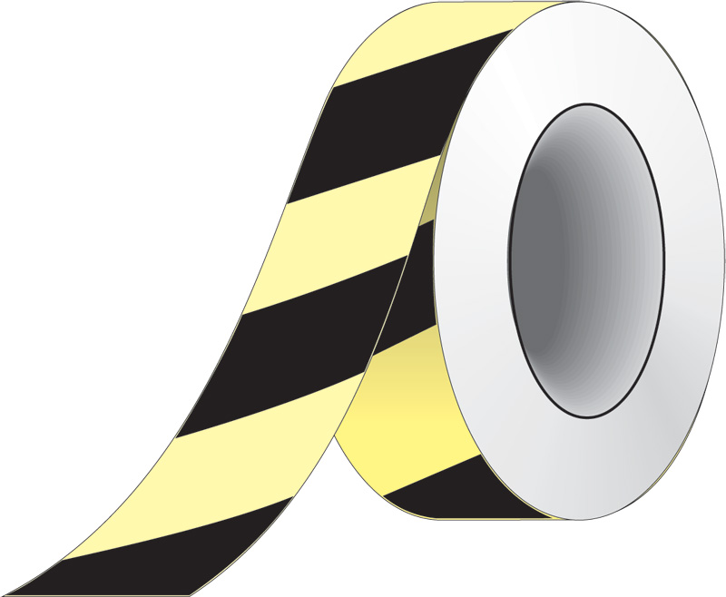 Marking tape with black stripes 40x1200mm