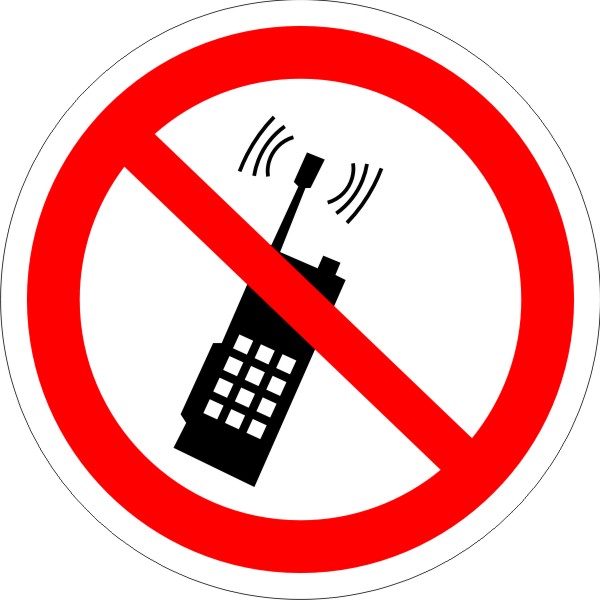 It is forbidden to use a mobile (cellular) phone or portable radio 150x150mm