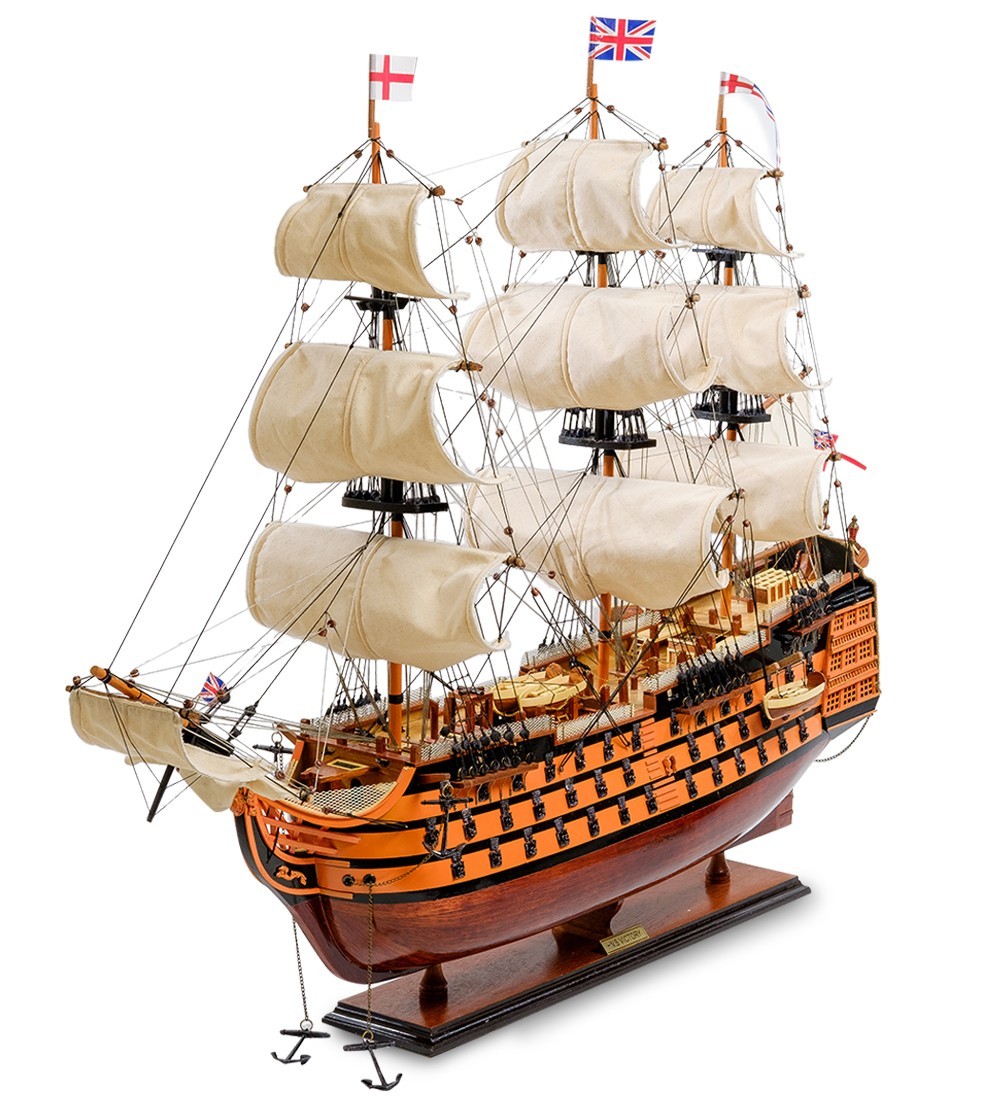 Model of the British battleship 1668. & quot; HMS Victory & quot;