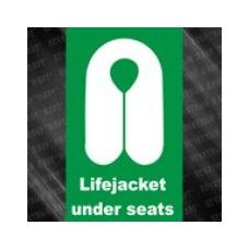 Life jackets under the seat 250x100mm