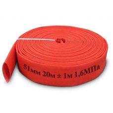 Fire hose with double-sided polymer coating 